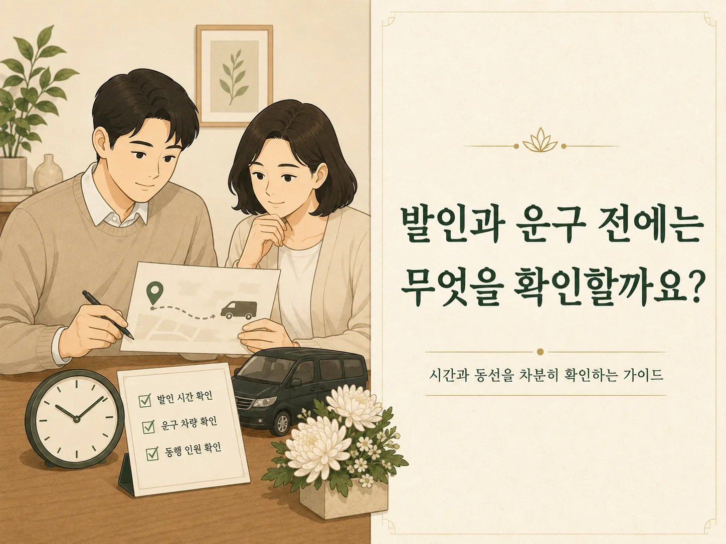 발인과 운구 전에는 무엇을 확인할까요? 대표 이미지
