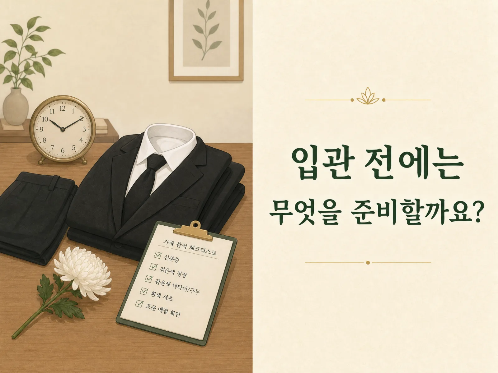 입관 전에는 무엇을 준비하면 될까요? 대표 이미지